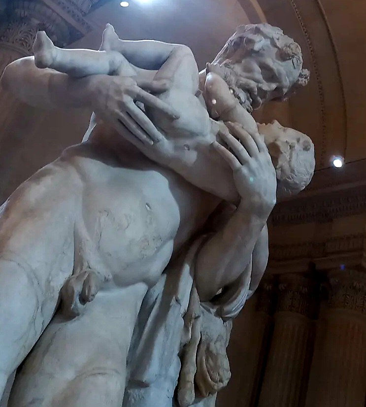 Silène sauvant Dyonisos. Louvre.Salle des caryatides. Copyright :  Flos'Arts.